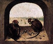 Pieter Bruegel the Elder Two Chained Monkeys oil painting on canvas